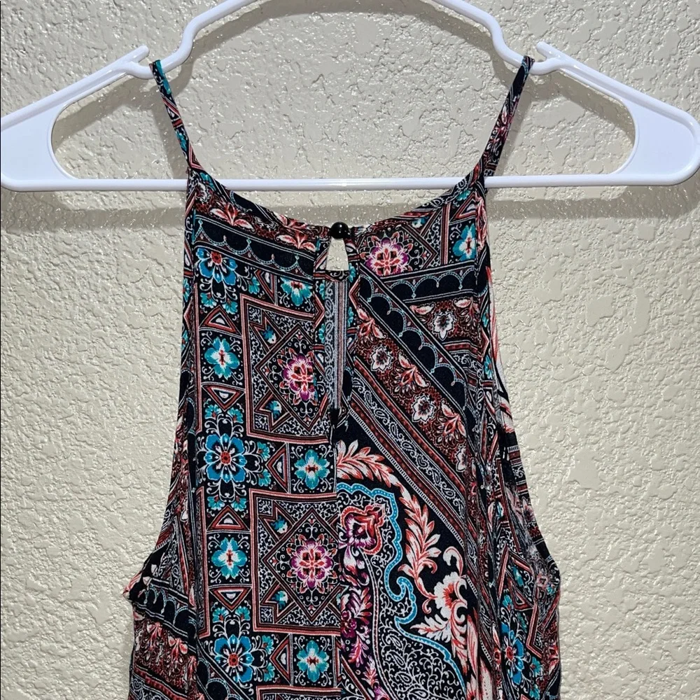 Xhilaration Asymmetrical Dress in Teal and Pink Paisley - Picture 6 of 7